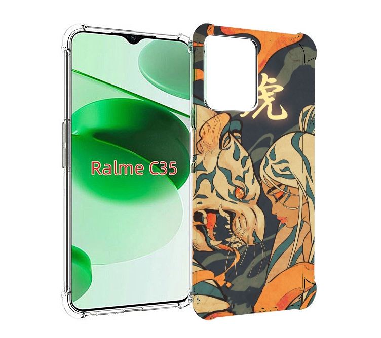 

Чехол MyPads Тигр и девушка друзья для Realme C35 / Narzo 50A Prime, Прозрачный, Tocco