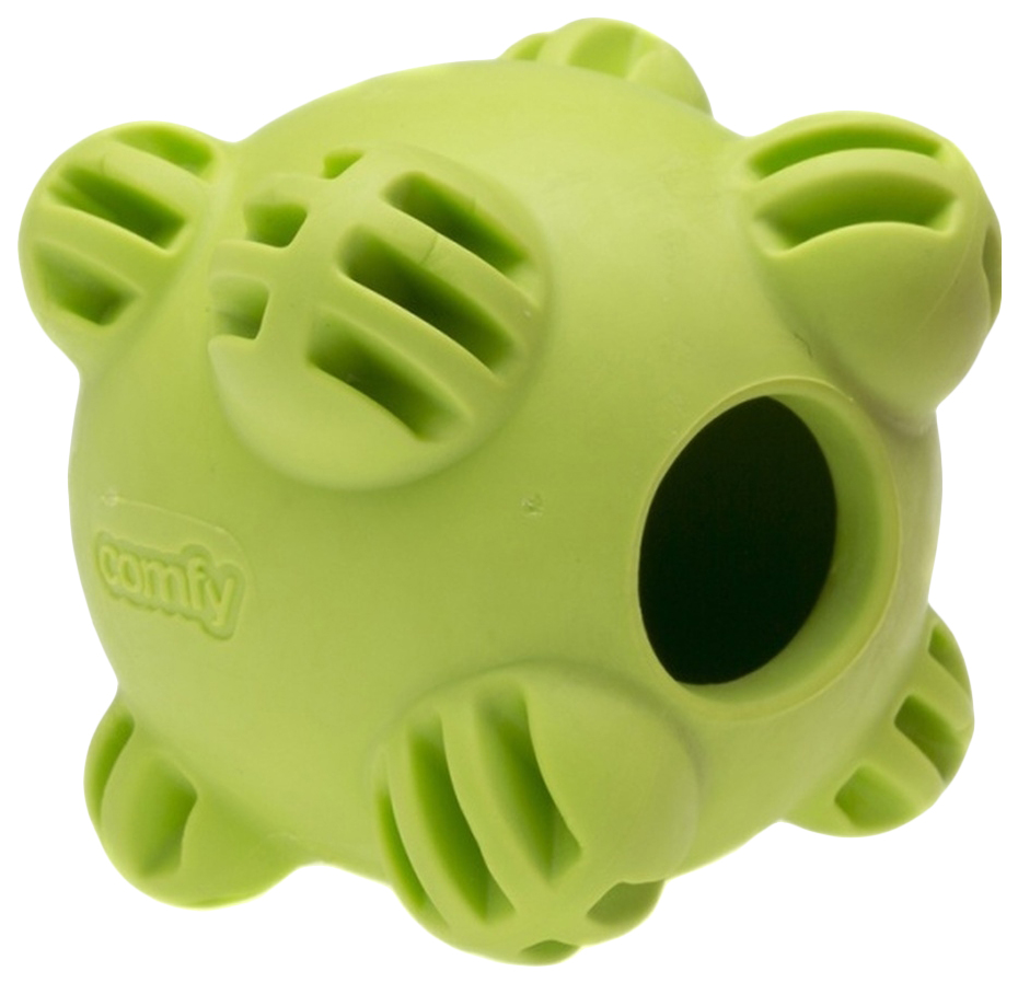 Игрушка для лакомств COMFY Мяч-мина, зеленая, 8,5 см