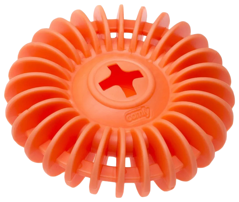 фото Игрушка для лакомств comfy кольцо, оранжевая, 16 см