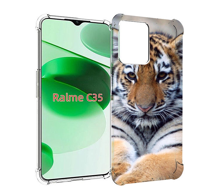 

Чехол MyPads Тигренок для Realme C35 / Narzo 50A Prime, Прозрачный, Tocco