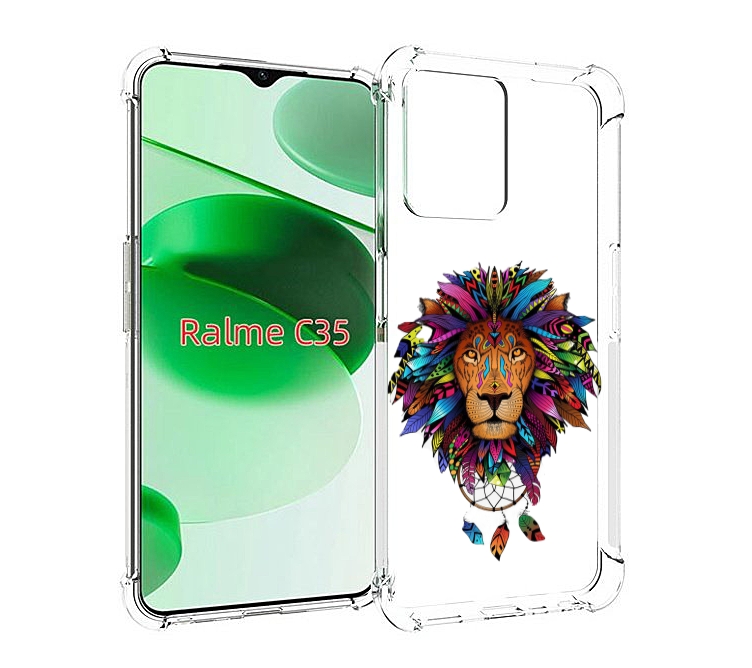

Чехол MyPads Тотемный Лев для Realme C35 / Narzo 50A Prime, Прозрачный, Tocco