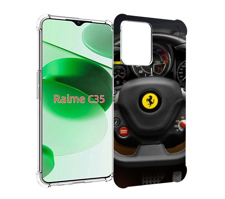 

Чехол MyPads Ферарри для Realme C35 / Narzo 50A Prime, Прозрачный, Tocco