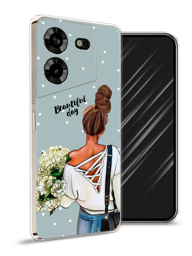 

Чехол Awog на Tecno Pova 5 "Beautiful day", Голубой;коричневый;бежевый, 303950-6