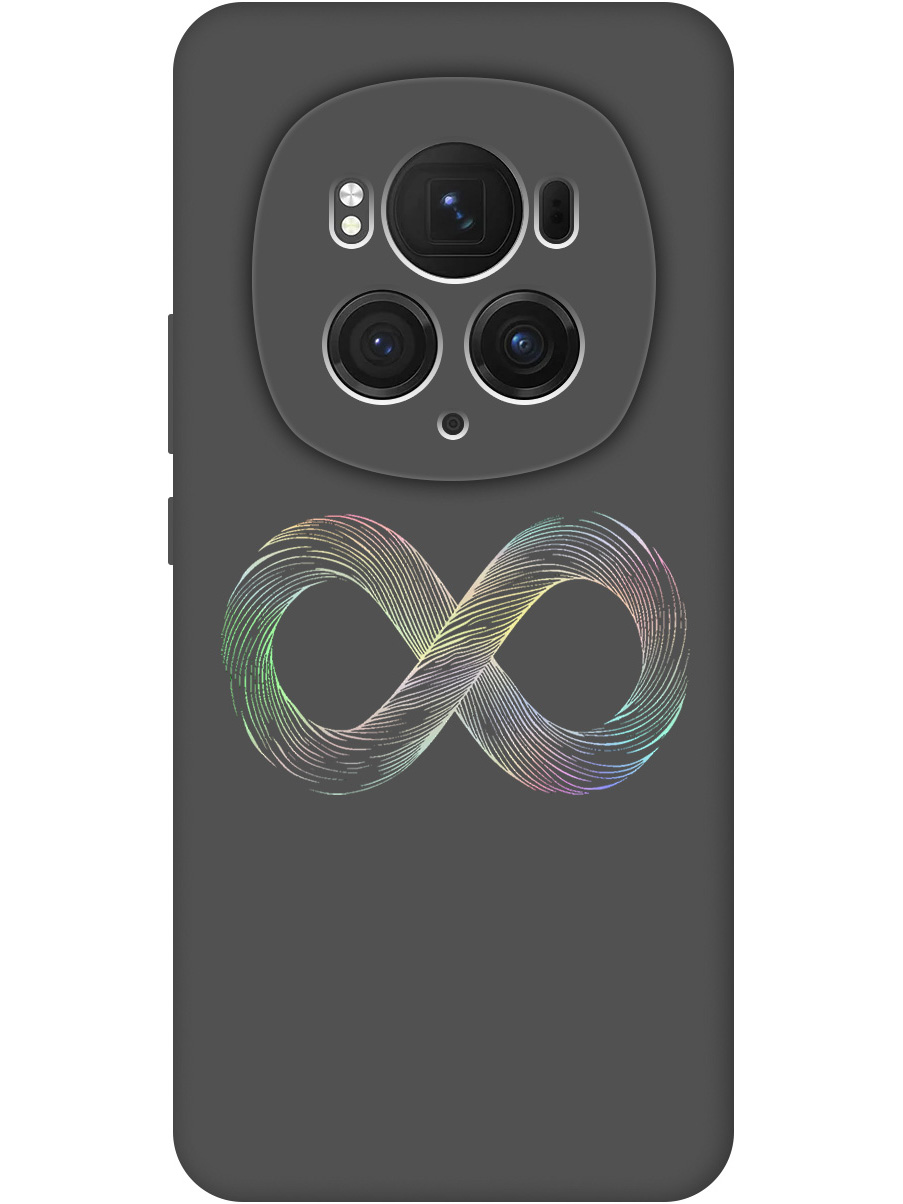 

Силиконовый чехол на Honor Magic6 Pro с принтом "Знак бесконечность" матовый черный, Черный;серебристый, 782623461