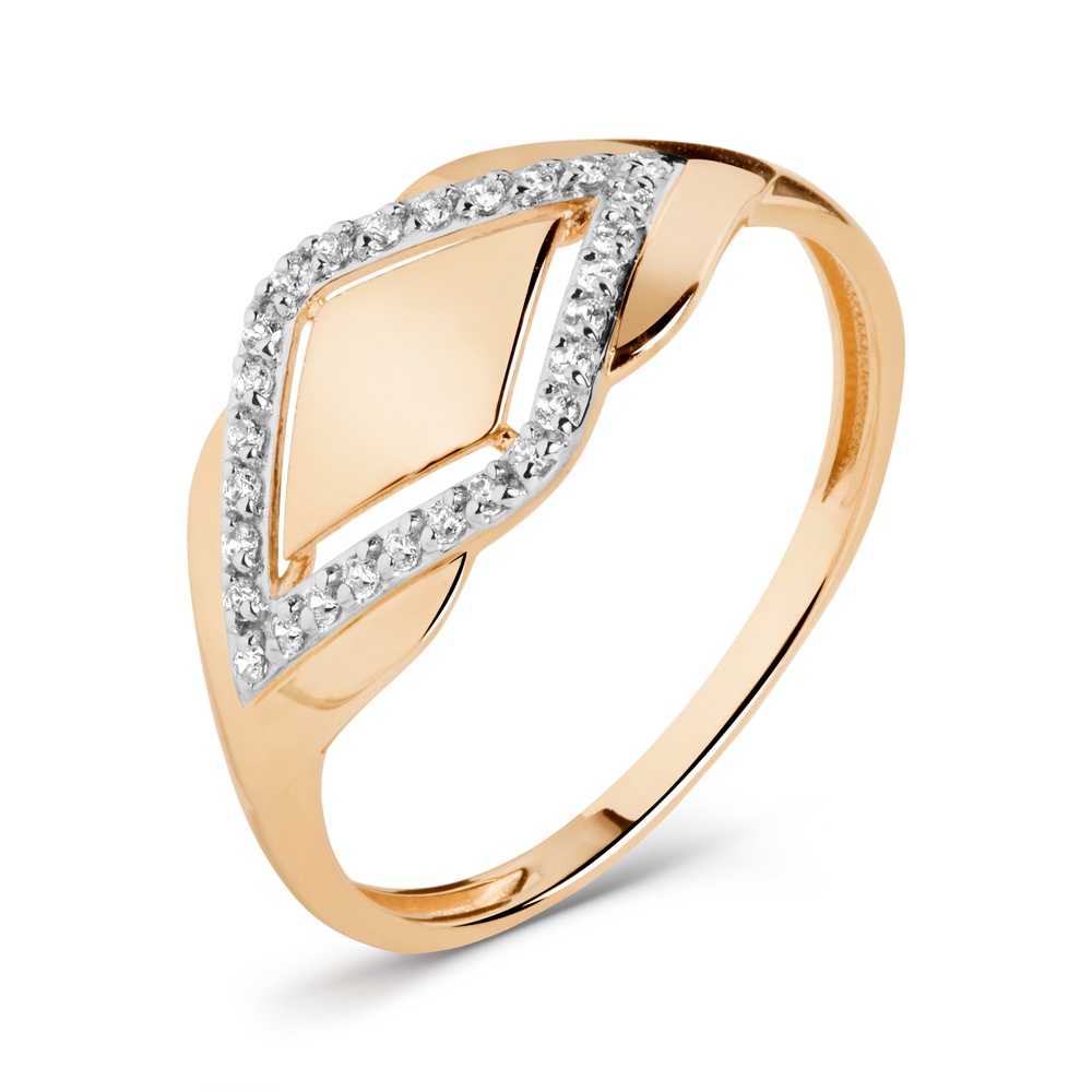 

Кольцо из золота р.  585Gold 301012549, фианит, 301012549