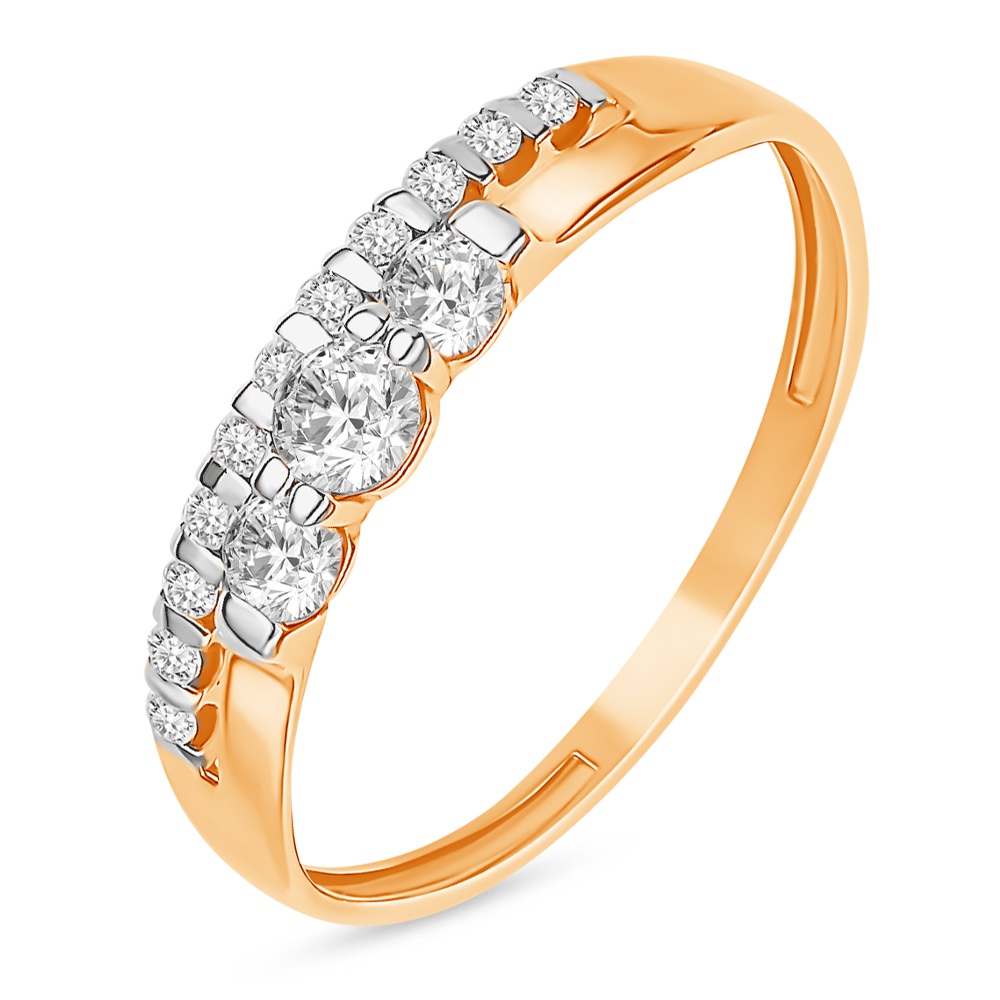 

Кольцо из золота р. , 585Gold 301011975, фианит, 301011975
