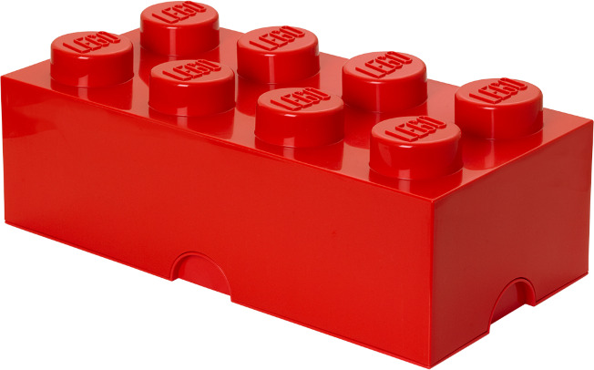 фото Ящик для хранения 8 lego красный