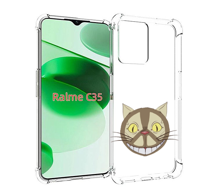 

Чехол MyPads Чеширский кот для Realme C35 / Narzo 50A Prime, Прозрачный, Tocco