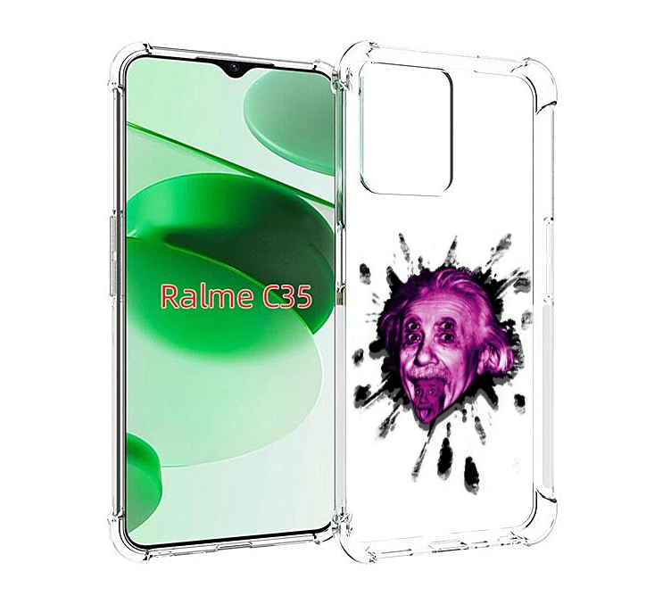 

Чехол MyPads Эйнштейн для Realme C35 / Narzo 50A Prime, Прозрачный, Tocco