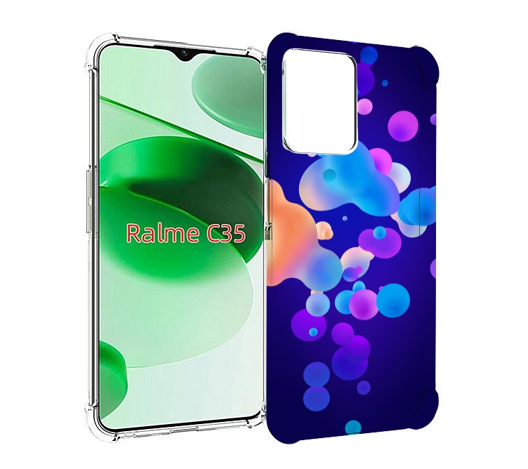 

Чехол MyPads абстрактные-пузырьки для Realme C35 / Narzo 50A Prime, Прозрачный, Tocco