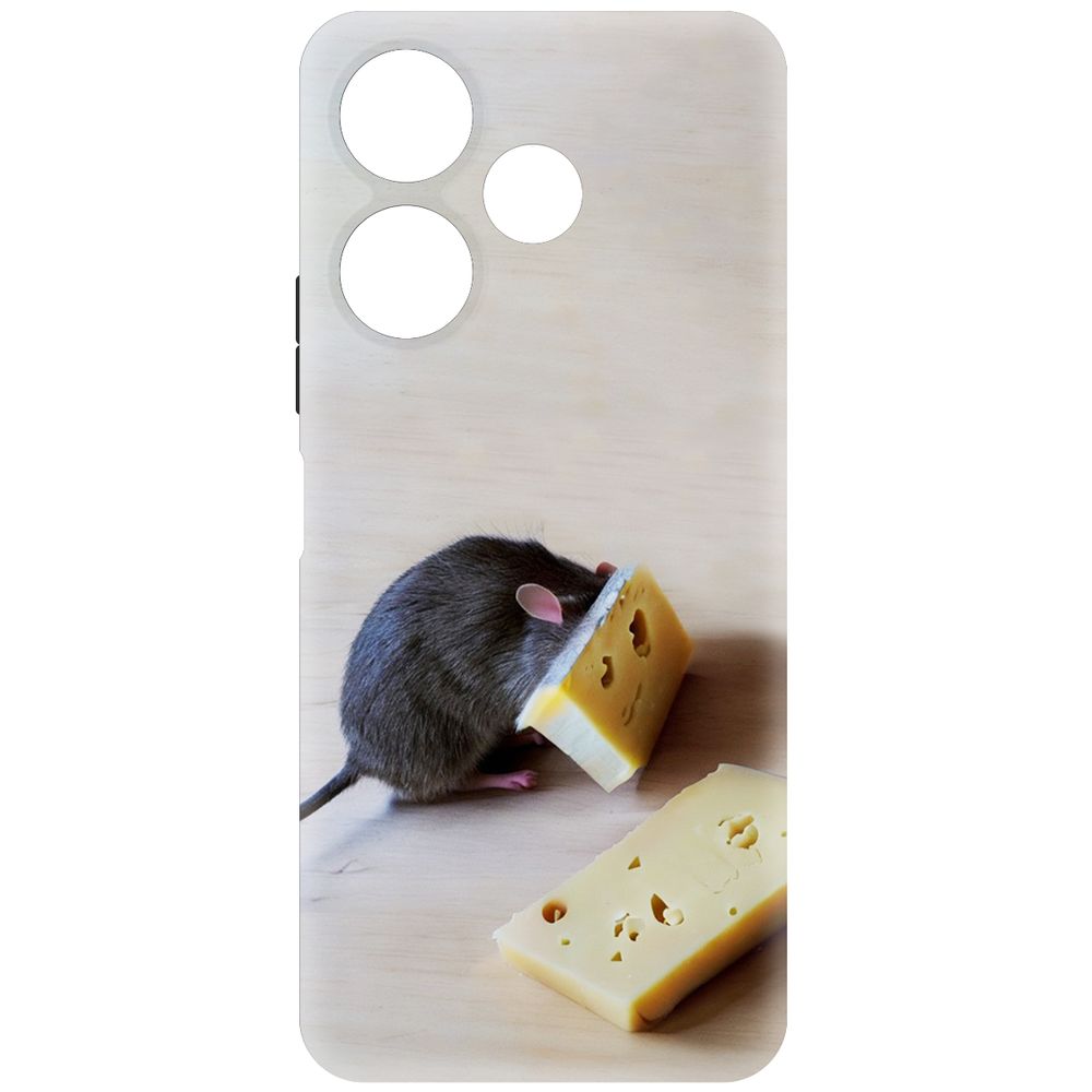 

Чехол-накладка Krutoff Soft Case Мышь и сыр для Xiaomi Poco M6 4G черный