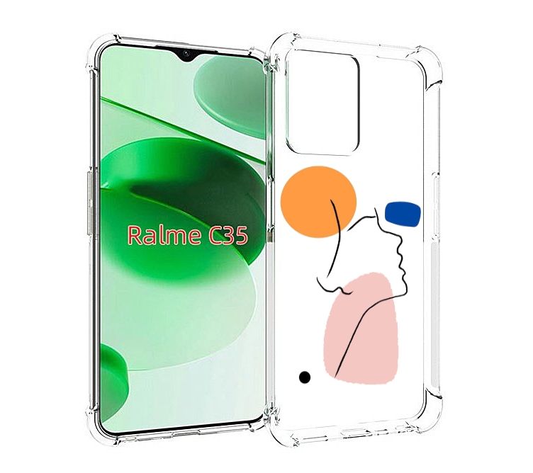 

Чехол MyPads абстракция девушки женский для Realme C35 / Narzo 50A Prime, Прозрачный, Tocco