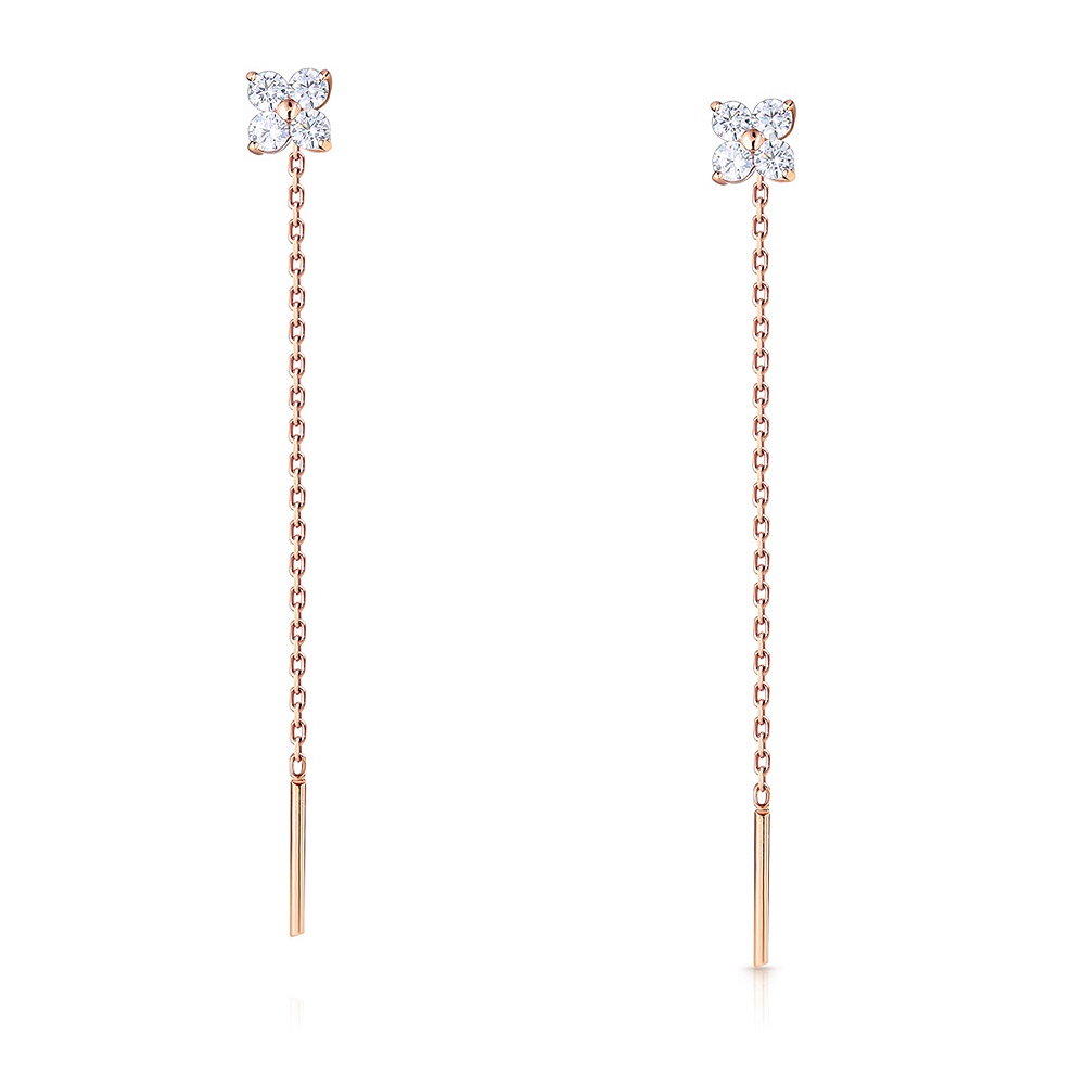 

Серьги из красного золота 585Gold 302007294, фианит, 302007294