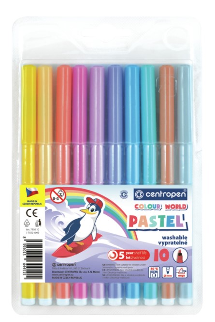 фото Фломастеры centropen colour world pastel 10 шт