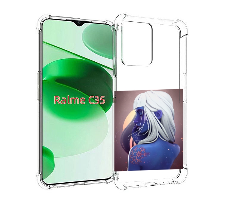

Чехол MyPads аватар-с-цветком для Realme C35 / Narzo 50A Prime, Прозрачный, Tocco