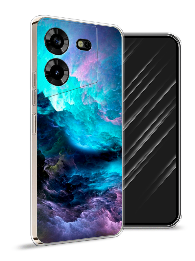 

Чехол Awog на Tecno Pova 5 "Бирюзовое небо", Бирюзовый;фиолетовый;черный, 303950-4
