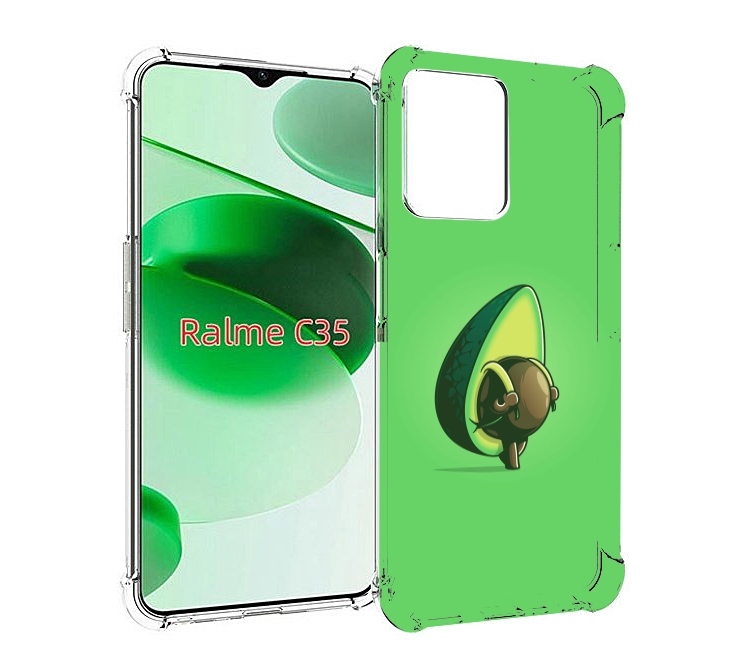 

Чехол MyPads авокадо с сумкой для Realme C35 / Narzo 50A Prime, Прозрачный, Tocco