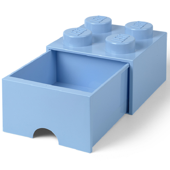 фото Ящик для хранения 4 выдвижной lego голубой