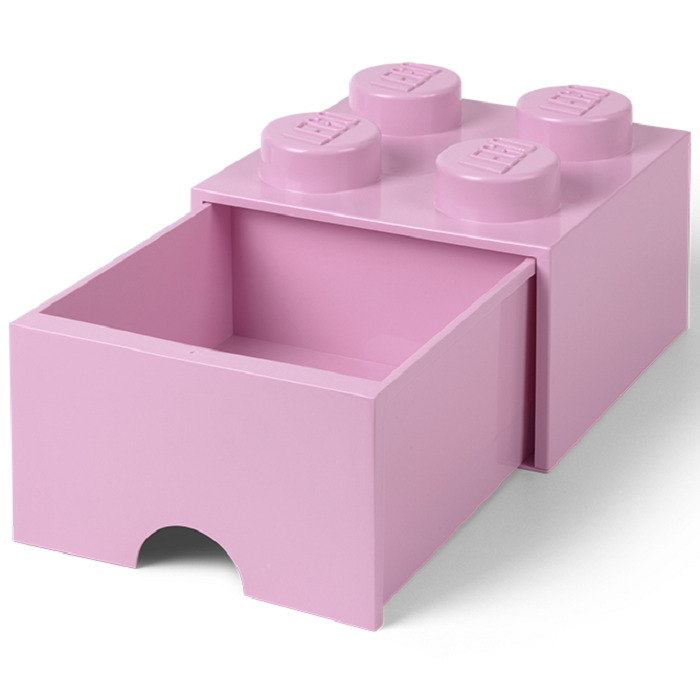 фото Ящик для хранения 4 выдвижной lego нежно-розовый