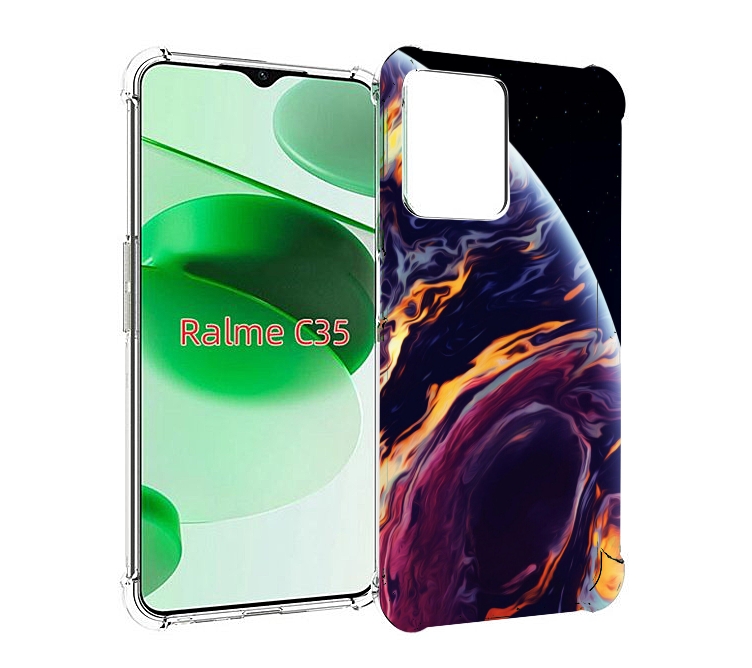 

Чехол MyPads акварельная планета для Realme C35 / Narzo 50A Prime, Прозрачный, Tocco