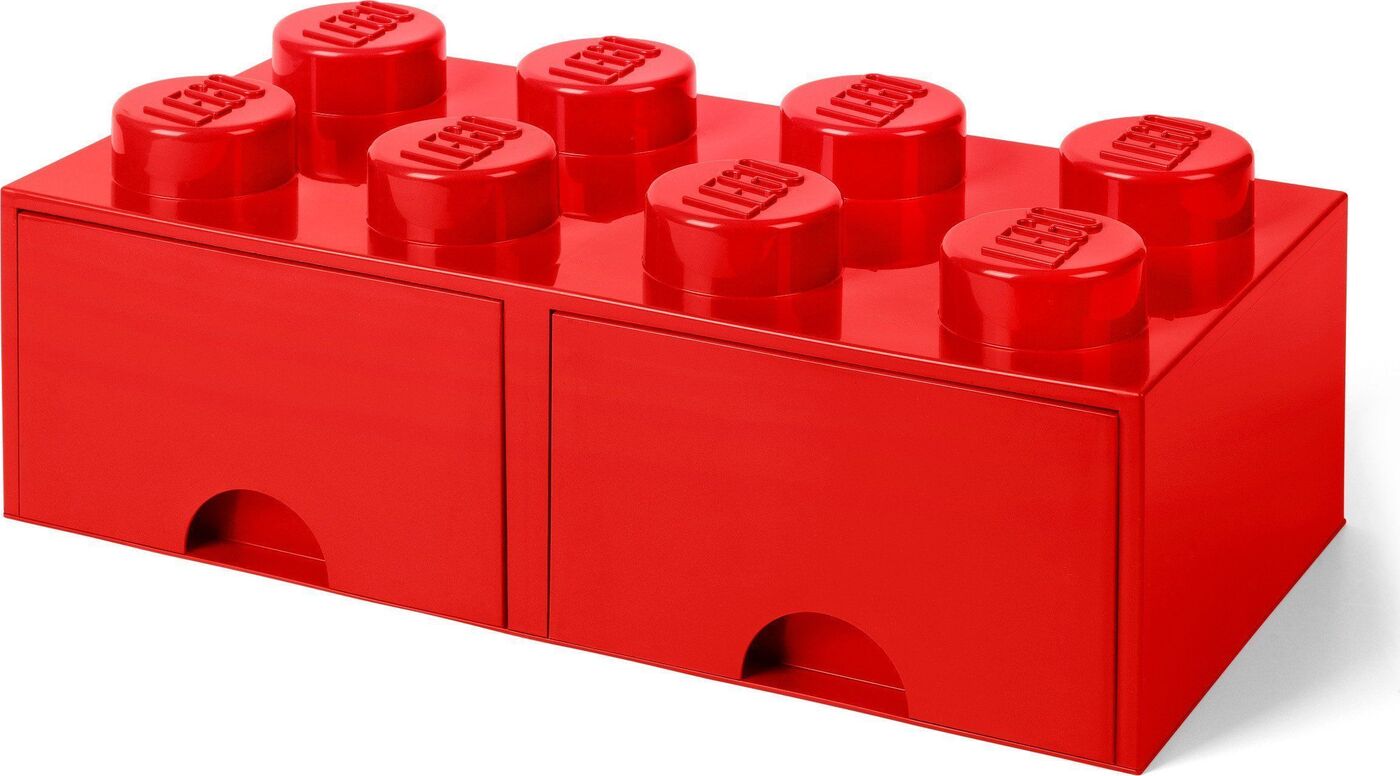 фото Ящик для хранения 8 выдвижной lego красный