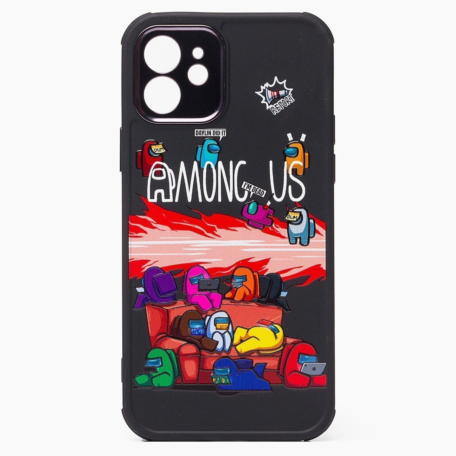 

Чехол iPhone 12 силиконовый (рис.235/001), Черный, iPhone 12