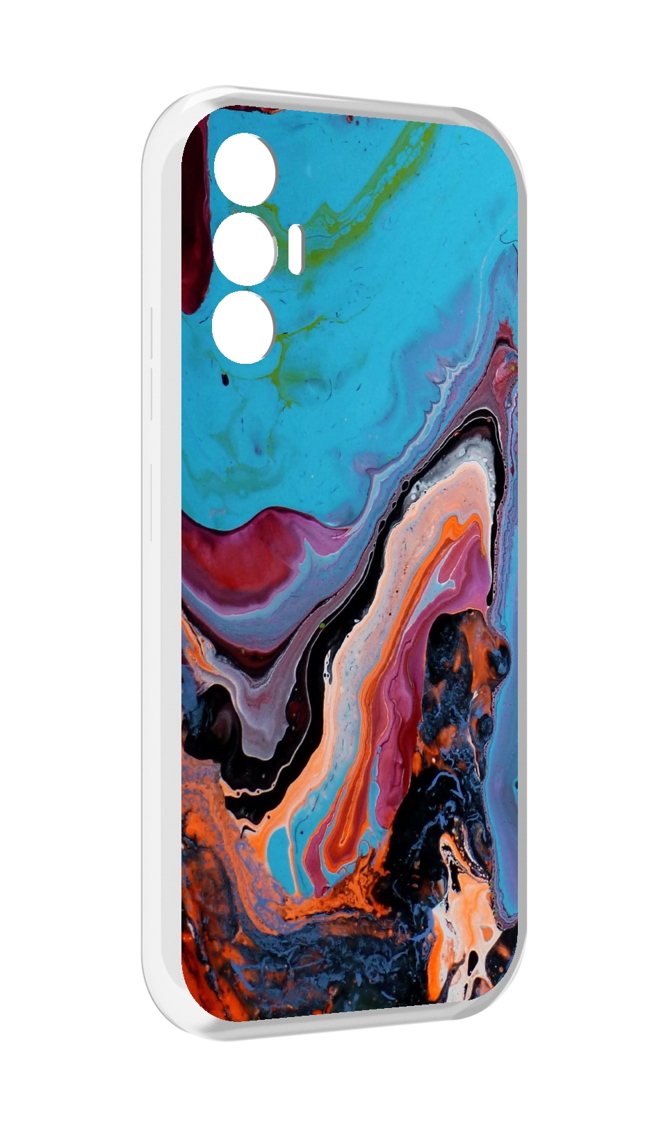 

Чехол MyPads смешанные краски для Tecno Pova 3, Прозрачный, Tocco