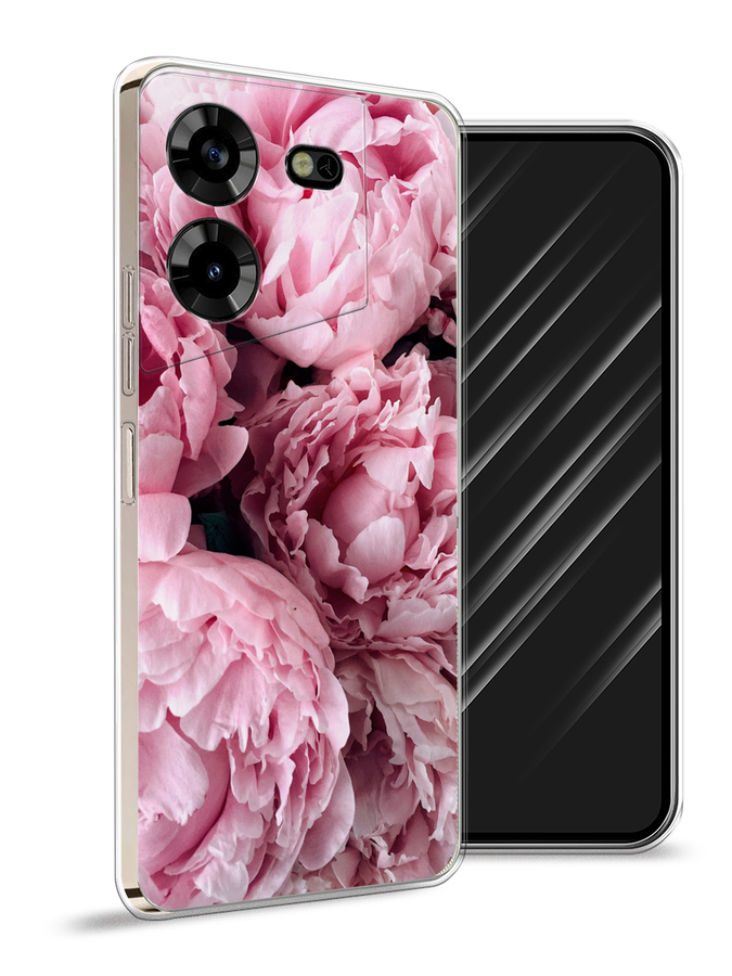 

Чехол Awog на Tecno Pova 5 "Нежные пионы", Розовый;черный;белый, 303950-8