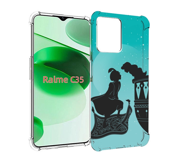 

Чехол MyPads алладин тень для Realme C35 / Narzo 50A Prime, Прозрачный, Tocco