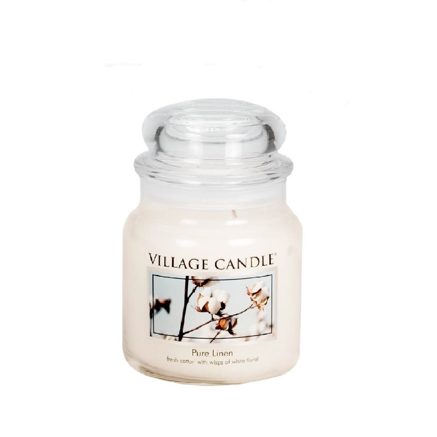 Ароматическая свеча Village Candle Хлопок и лен, средняя