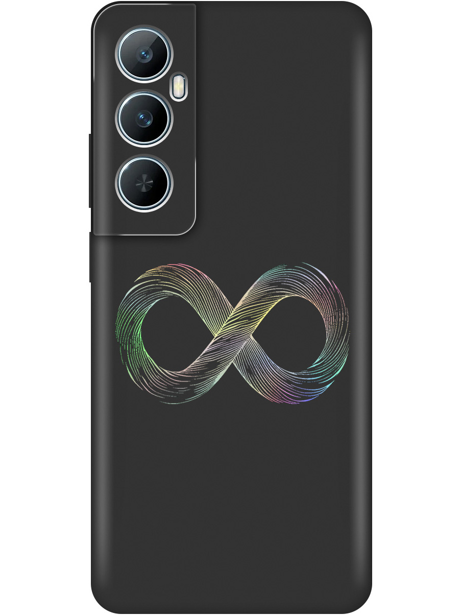 

Силиконовый чехол на Realme C65 с принтом "Знак бесконечность" матовый черный, Черный;серебристый, 783983861