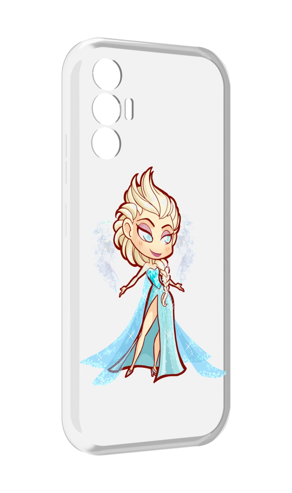 

Чехол MyPads снежная-принцесса женский для Tecno Pova 3, Прозрачный, Tocco