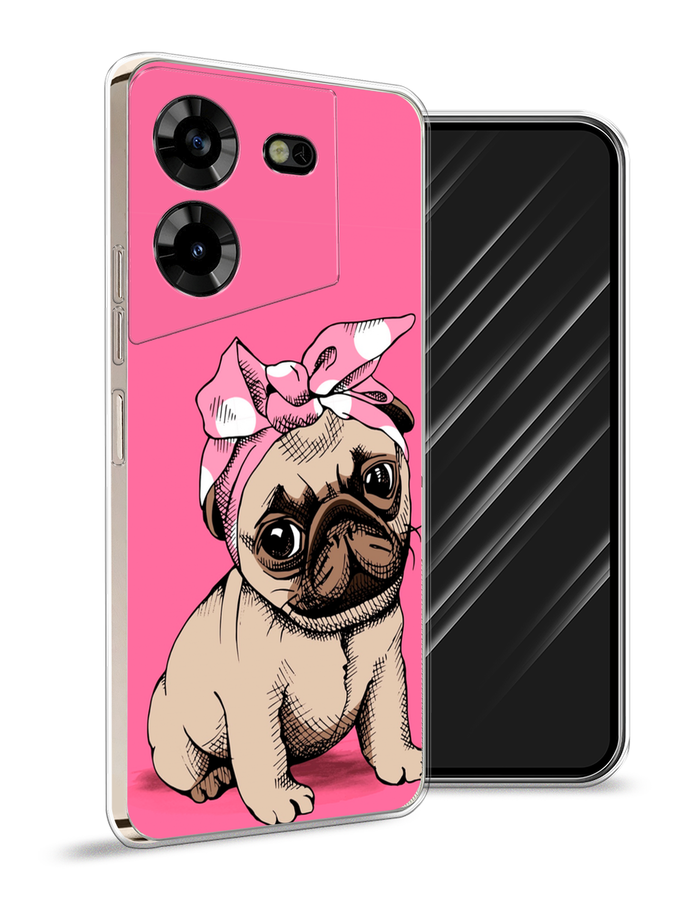 

Чехол Awog на Tecno Pova 5 "Dog Pin-Up", Розовый;бежевый, 303950-2