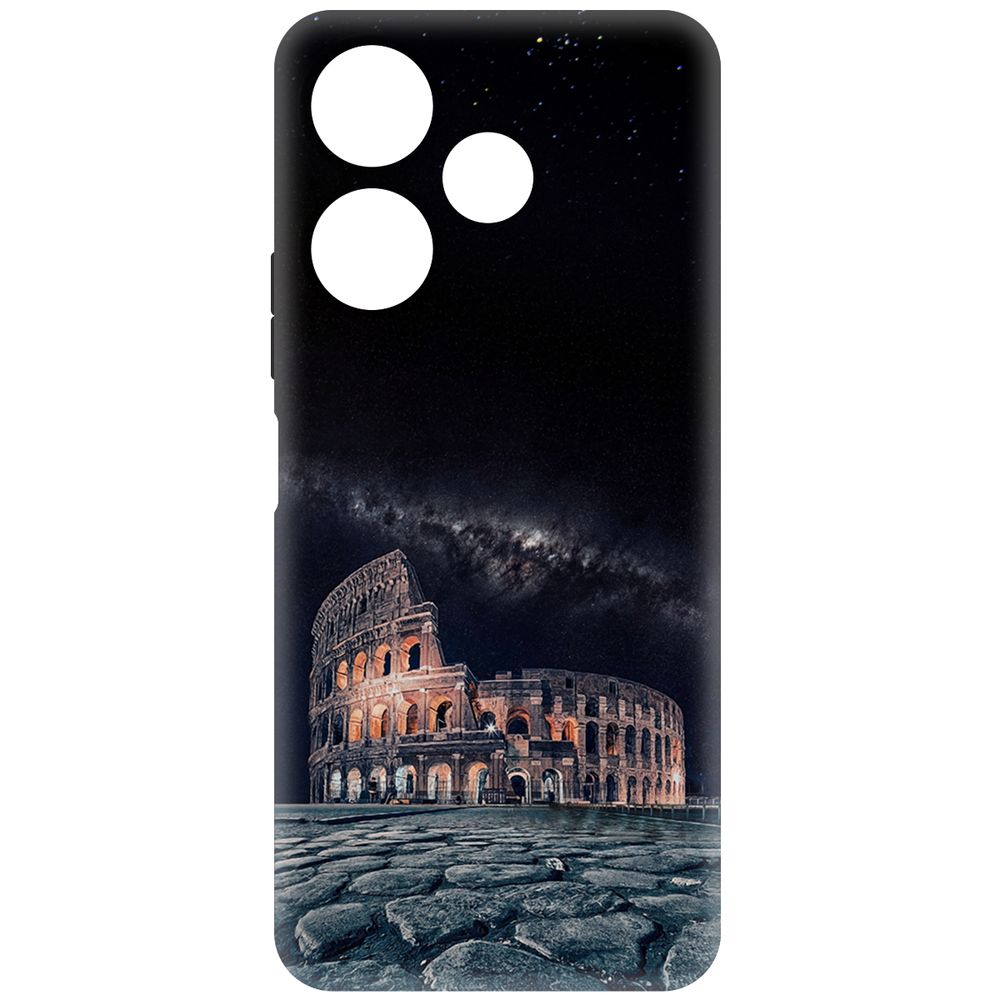 

Чехол-накладка Krutoff Soft Case Италия, Колизей для Xiaomi Poco M6 4G черный