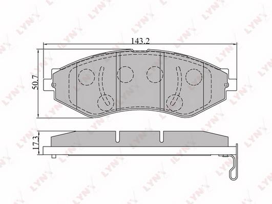 

Тормозные колодки LYNXauto передние для Daewoo Lanos, Nubira, Orion Wagon 97-02 BD1805