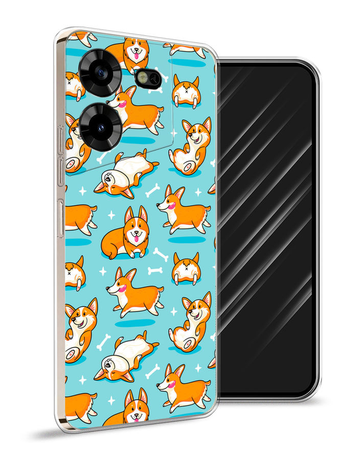 

Чехол Awog на Tecno Pova 5 "Веселые корги", Коричневый, 303950-2