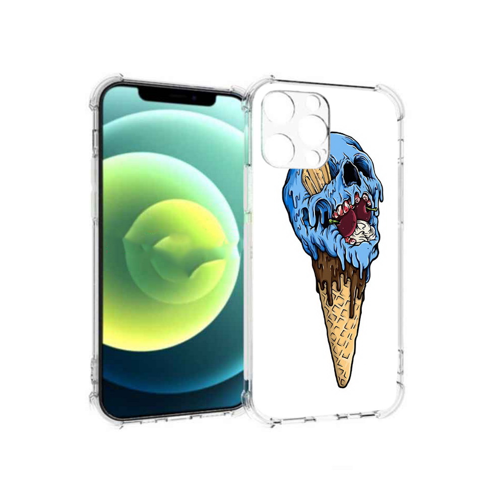 

Чехол MyPads Tocco для Apple iPhone 13 Pro мороженное череп (PT163086.612.484), Прозрачный, Tocco