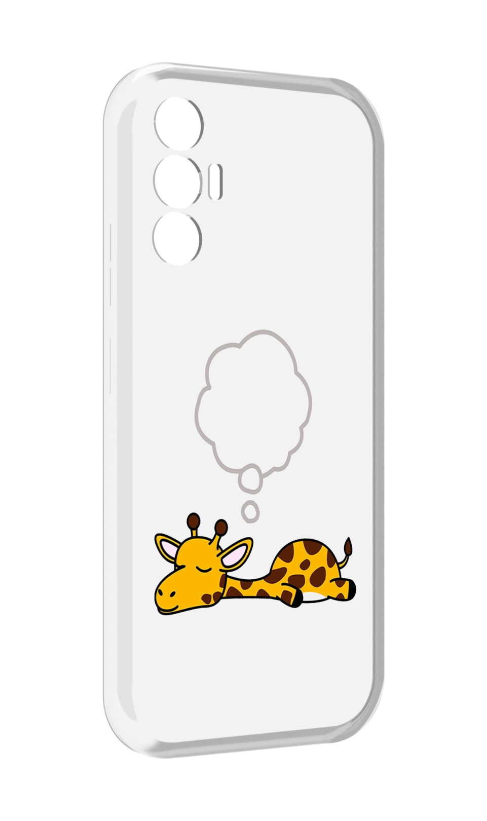 

Чехол MyPads спящий-жираф детский для Tecno Pova 3, Прозрачный, Tocco