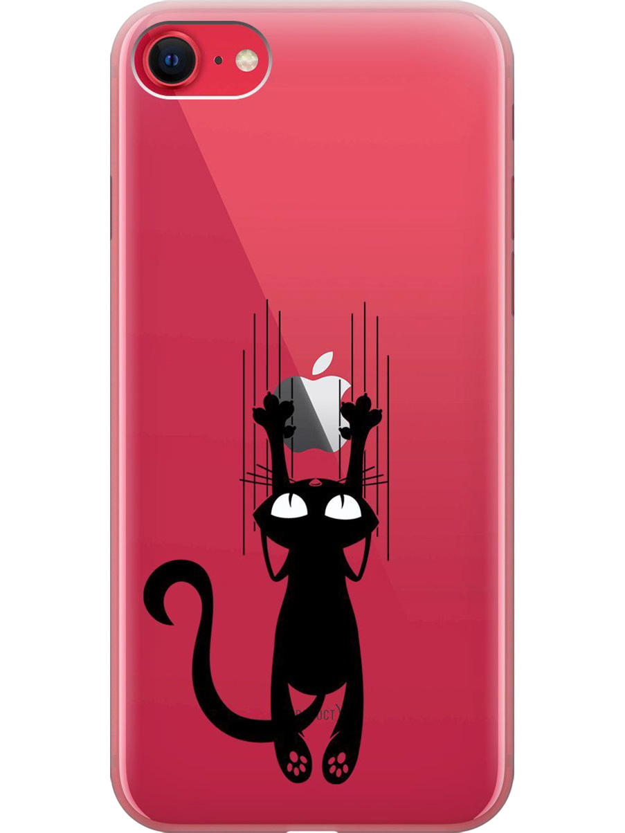 

Силиконовый чехол на Apple iPhone SE (2022) / SE (2020) / 8 / 7 с принтом 954685, Прозрачный;черный, 713043271