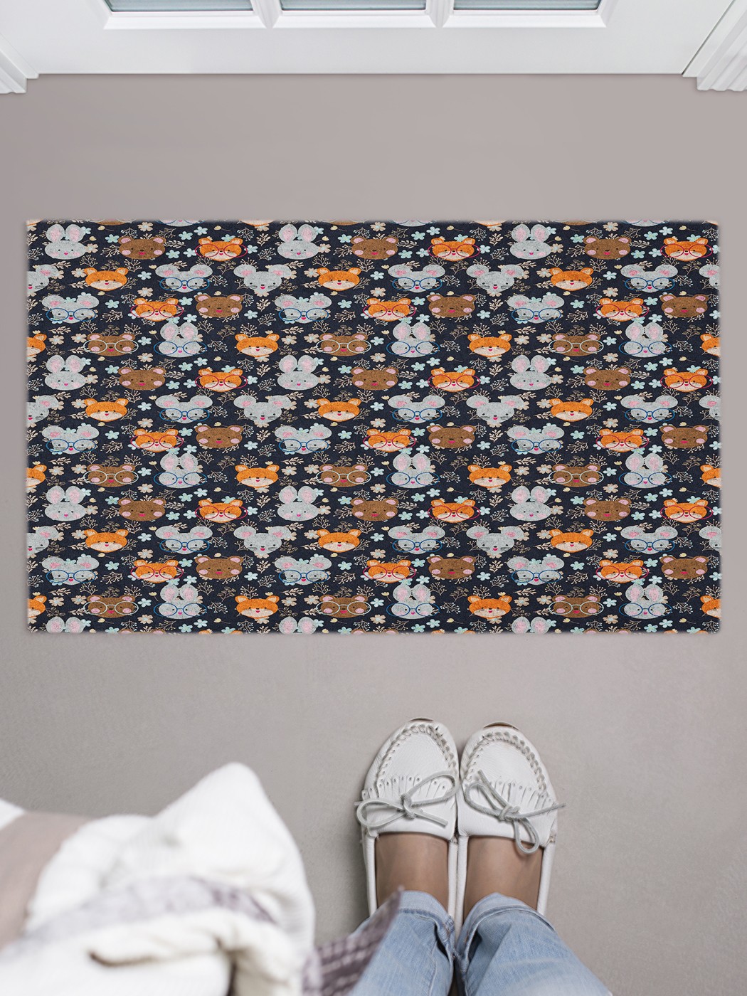 

Придверный коврик в прихожую для обуви, на резиновой основе, 75x45 см door_70475 JoyArty