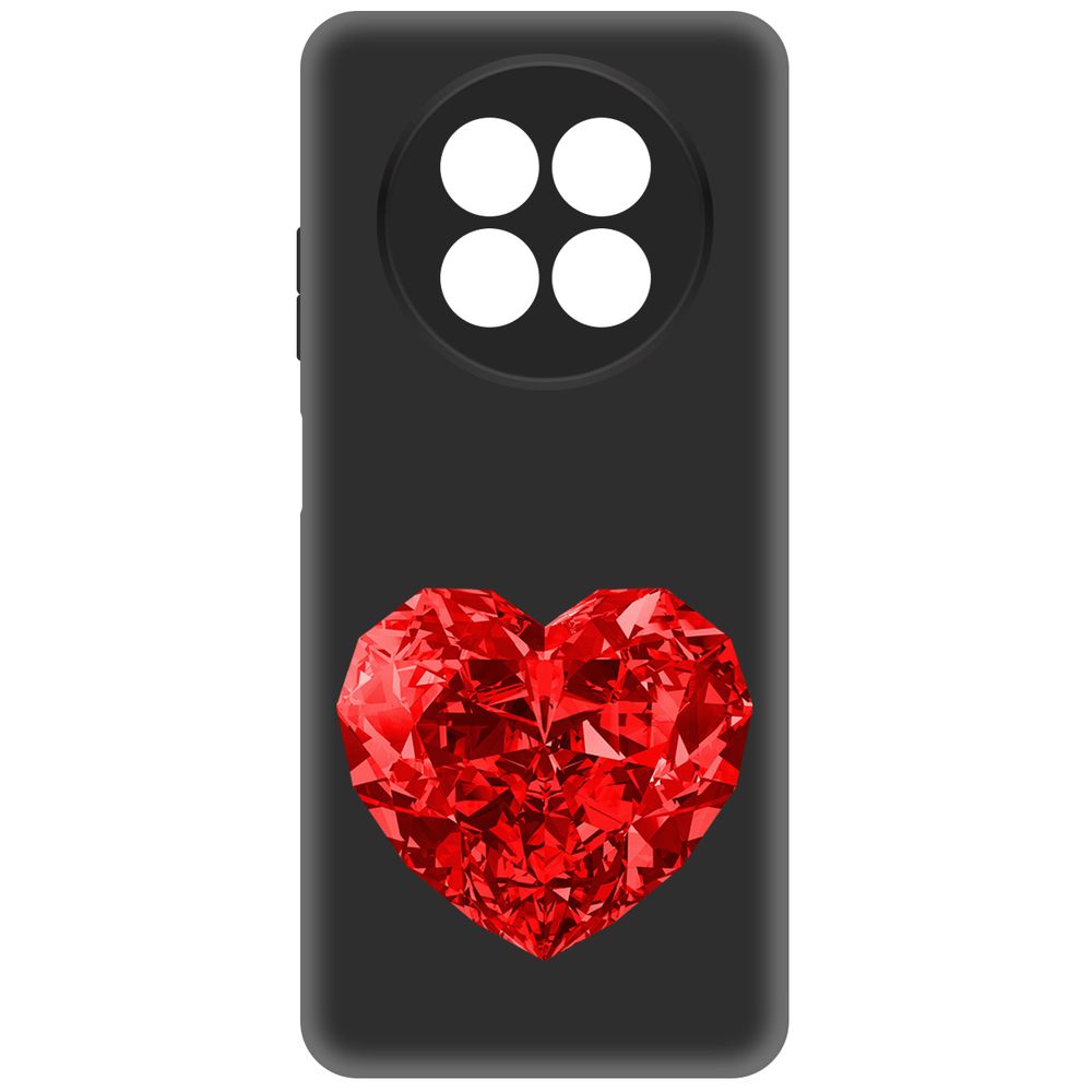 

Чехол-накладка Krutoff Soft Case Рубиновое сердце для Realme 12 5G черный