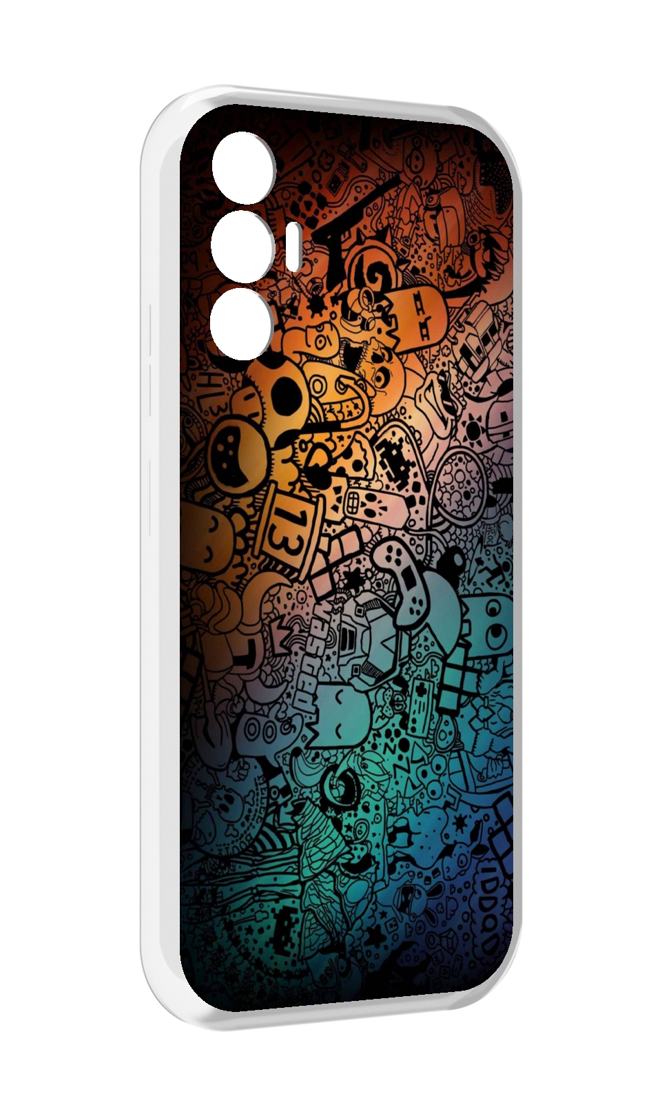 

Чехол MyPads стикеты в тени для Tecno Pova 3, Прозрачный, Tocco