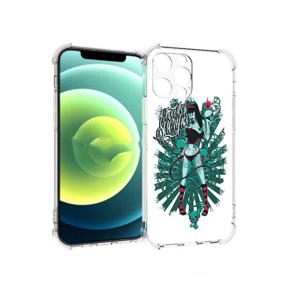 

Чехол MyPads Tocco для Apple iPhone 13 Pro нарисованная девушка в татуировках, Прозрачный, Tocco