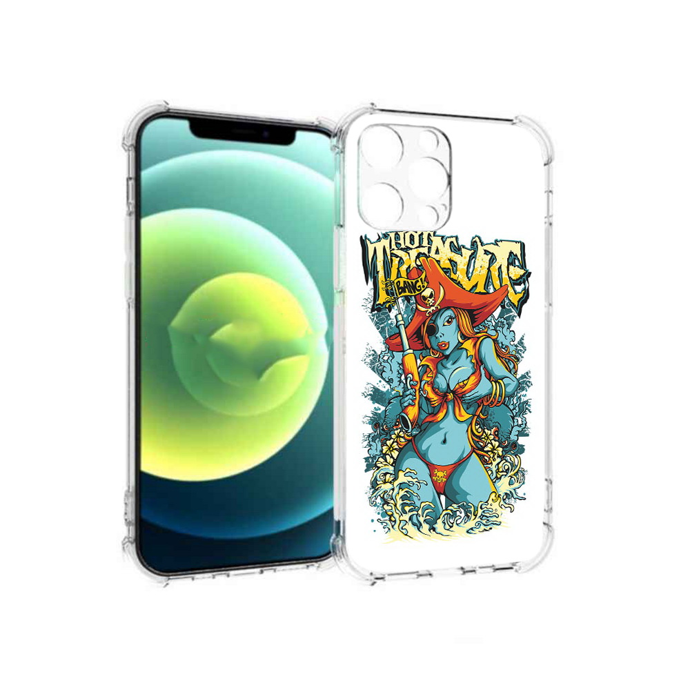 

Чехол MyPads Tocco для Apple iPhone 13 Pro нарисованная синяя девушка комикс, Прозрачный, Tocco