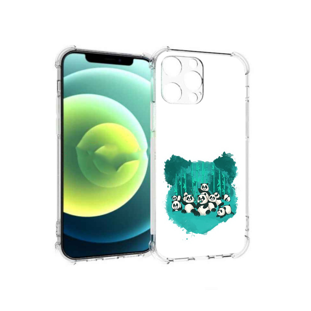 

Чехол MyPads Tocco для Apple iPhone 13 Pro нарисованные панды (PT163086.612.508), Прозрачный, Tocco