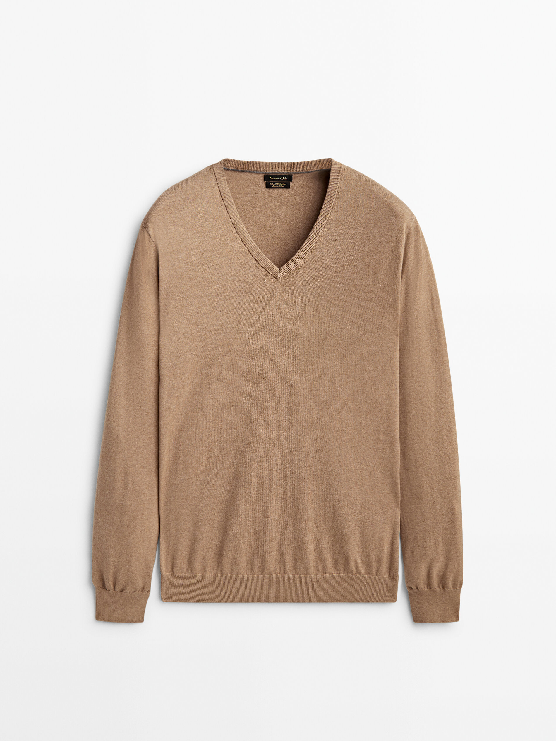 

Пуловер мужской Massimo Dutti 00944414743 бежевый M, 00944414743