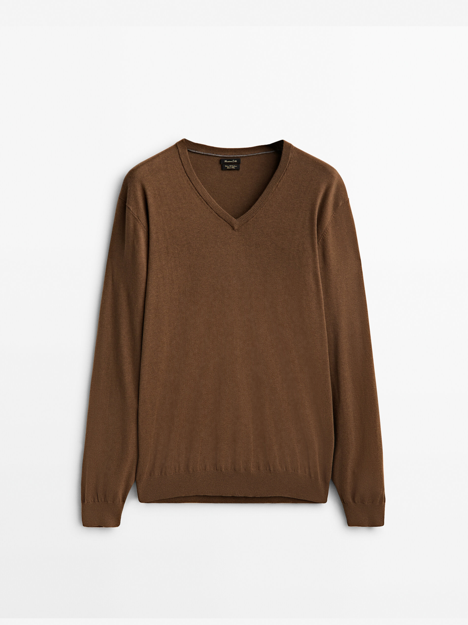 

Пуловер мужской Massimo Dutti 00944414704 бежевый M, 00944414704