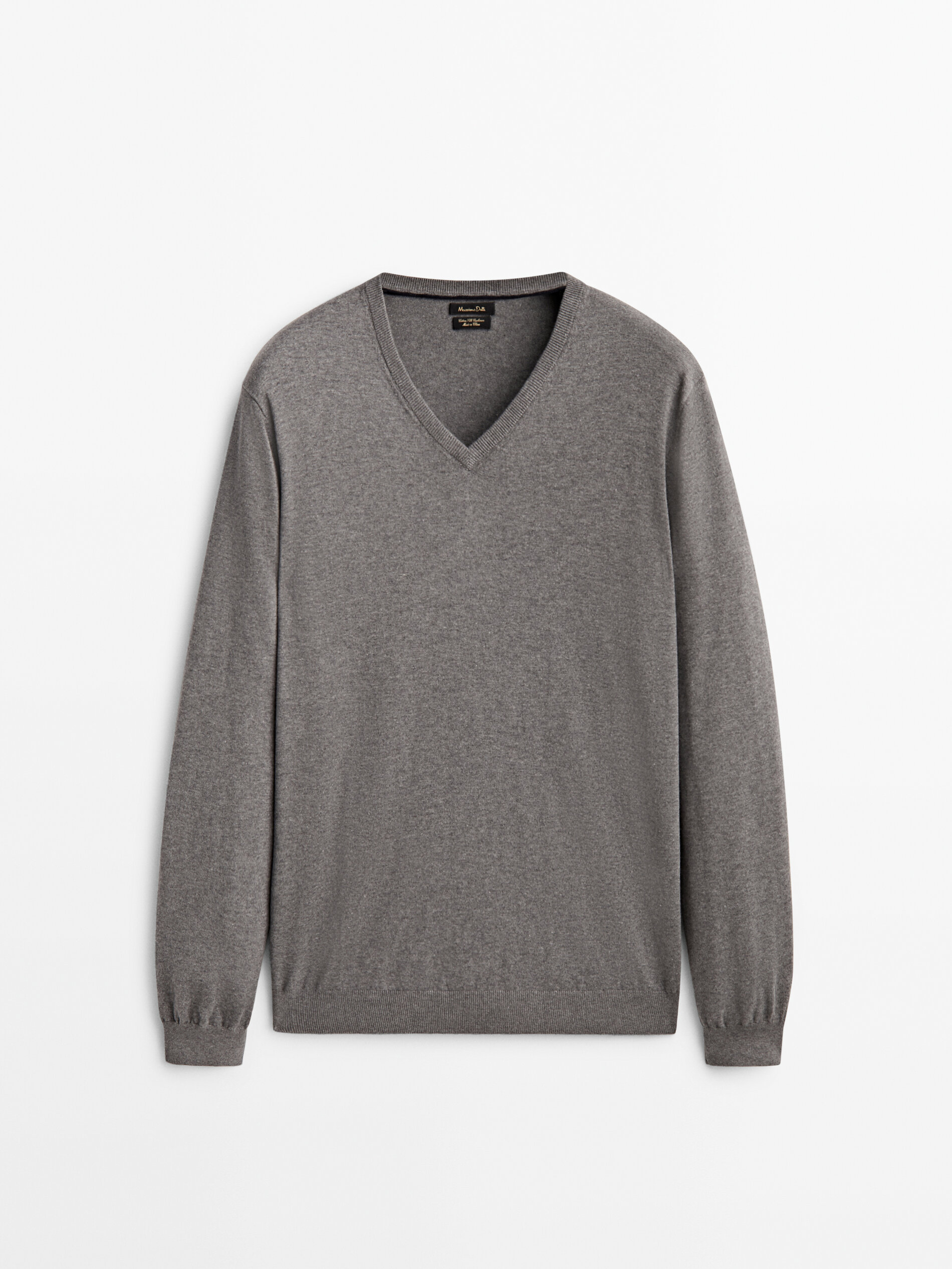

Пуловер мужской Massimo Dutti 00944414807 серый XL, 00944414807