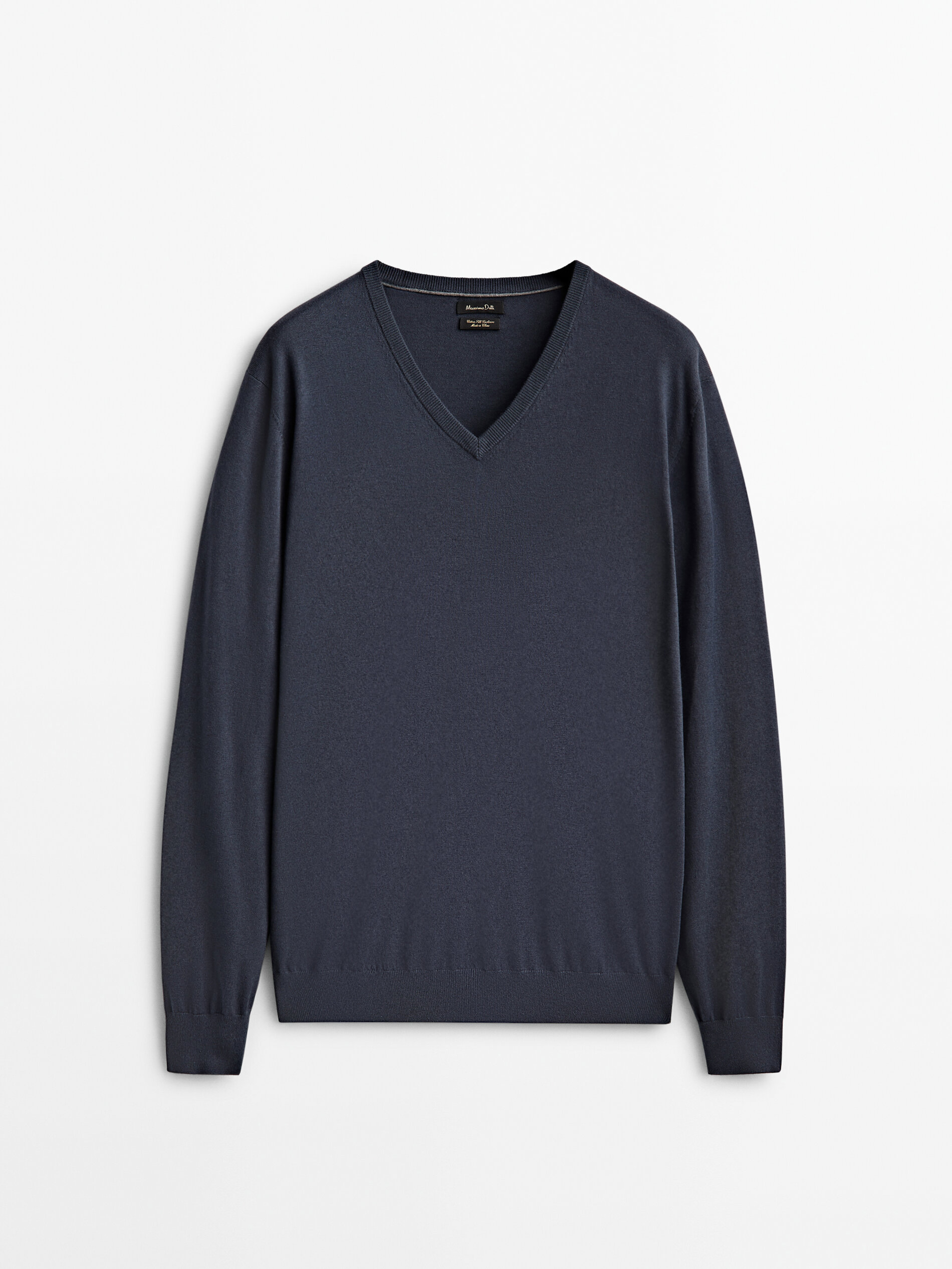 

Пуловер мужской Massimo Dutti 00944414463 синий L, 00944414463