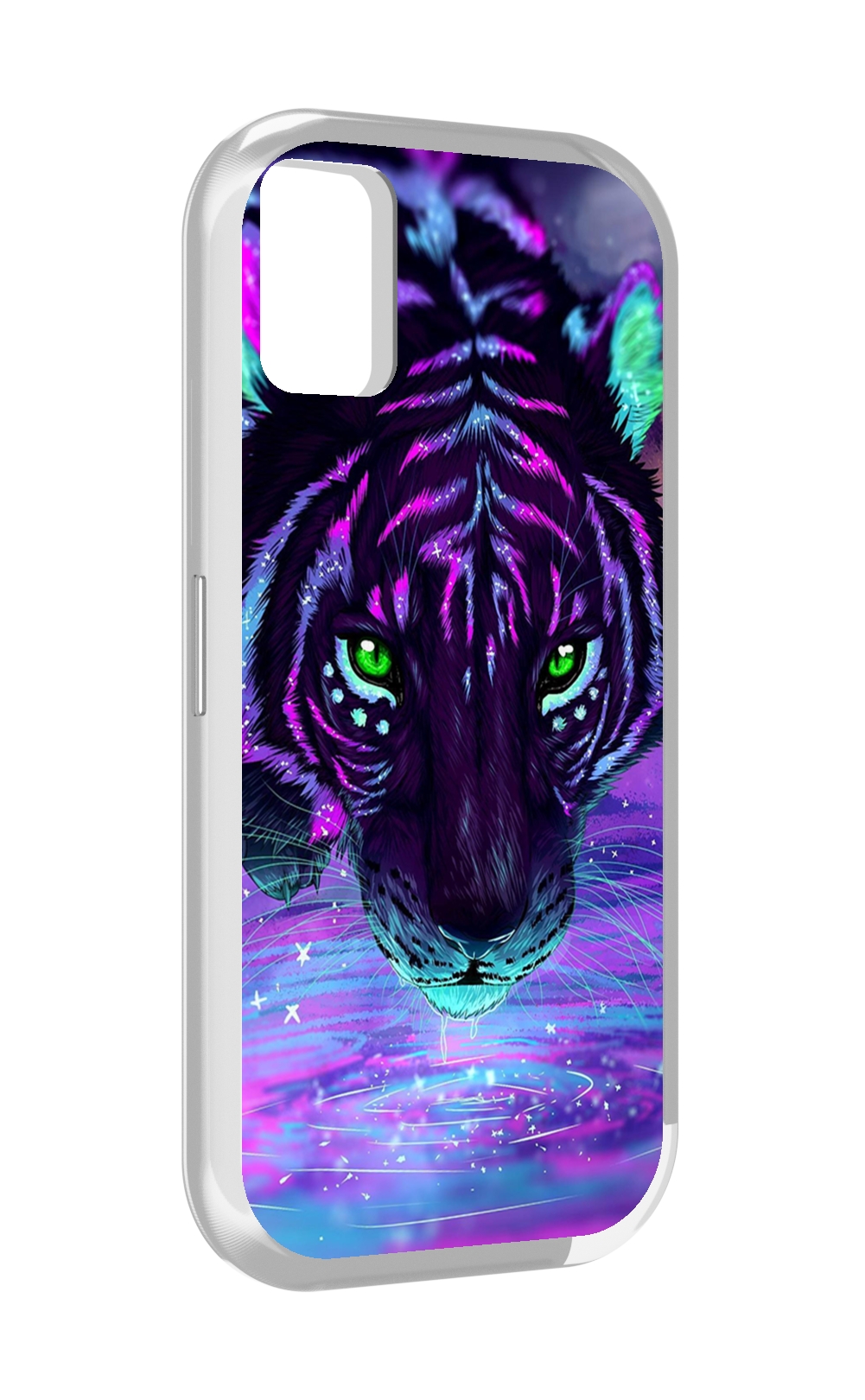 

Чехол MyPads Тигр-неон для UMIDIGI A11, Прозрачный, Tocco
